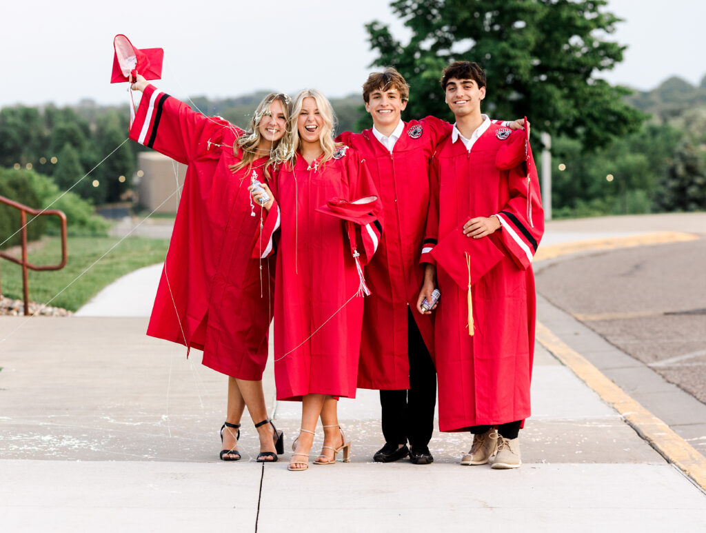 North Lakeville, Mn high school seniors having fun during their photoshoot with Tiffany Chesley Artistry